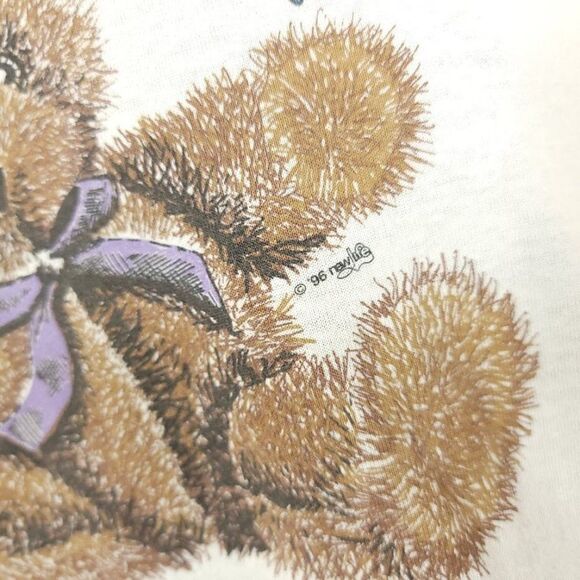 Christian T Shirt Vintage 90s Jesus Loves Me This Much Made In USA Mens Small - Picture 3 of 7